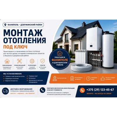 Монтаж отопления в Фаниполе