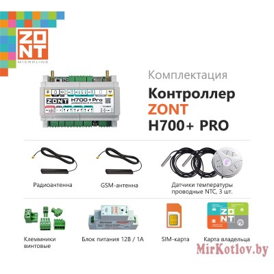 Контроллер ZONT H700+ PRO (GSM, Wi-Fi, Яндекс Алиса) фото 2