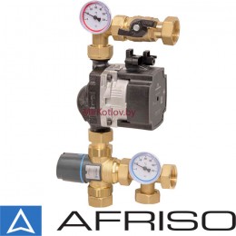 Смесительный узел теплого пола Afriso 9050110 Grundfos UPM3 FLEX AS 15-70/130 мм