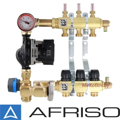 Смесительный узел теплого пола Afriso 9055100 Grundfos UPM3 Auto 15-70/130 Смесительный узел теплого пола Afriso 9055100 Grundfos UPM3 Auto 15-70/130