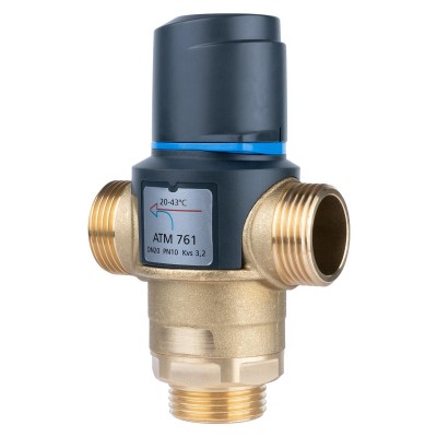 Термостатический смесительный клапан Afriso ATM 761, DN20, G1, 20-43C, Kvs 3,2 м3/ч фото 1