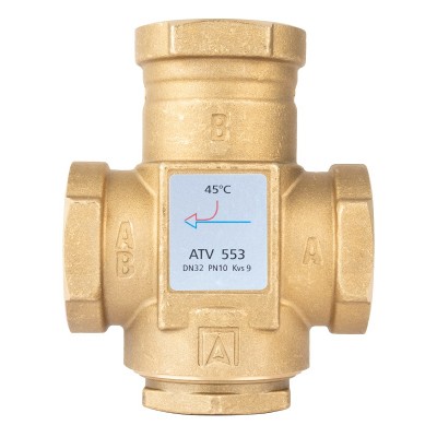 Клапан смесительный термостатический AFRISO ATV 553, 45°C, ВР1 1/4", DN32, kvs 9 фото 1