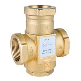 Клапан смесительный термостатический AFRISO ATV 555, ВР1 1/4", 55°C, DN32, kvs 9 Клапан смесительный термостатический AFRISO ATV 555, ВР1 1/4", 55°C, DN32, kvs 9