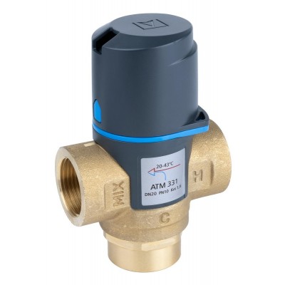 Термостатический смесительный клапан Afriso ATM 331 3/4"ВР (20-43°С) арт. 12 331 10 - гарантия до 5 лет фото 3 Термостатический смесительный клапан Afriso ATM 331 3/4"ВР (20-43°С) арт. 12 331 10 фото 3