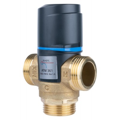 Термостатический смесительный клапан Afriso ATM 361 1"НР (20-43°С) арт. 12 361 10 - гарантия до 5 лет фото 2 Термостатический смесительный клапан Afriso ATM 361 1"НР (20-43°С) арт. 12 361 10 фото 2