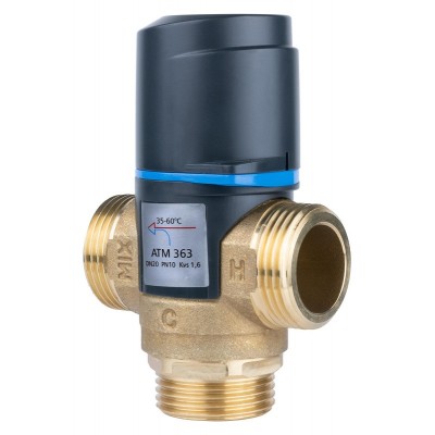 Термостатический смесительный клапан Afriso ATM 363 1"НР (35-60°С) арт. 12 363 10 - гарантия до 5 лет фото 1 Термостатический смесительный клапан Afriso ATM 363 1"НР (35-60°С) арт. 12 363 10 фото 1