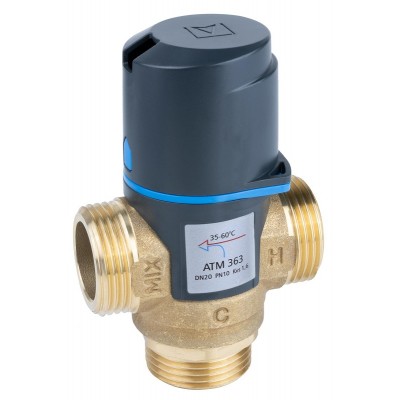 Термостатический смесительный клапан Afriso ATM 363 1"НР (35-60°С) арт. 12 363 10 - гарантия до 5 лет фото 4 Термостатический смесительный клапан Afriso ATM 363 1"НР (35-60°С) арт. 12 363 10 фото 4