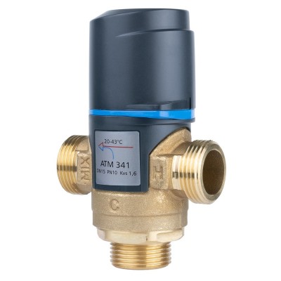 Термостатический смесительный клапан Afriso ATM 341 3/4"НР (20-43°С) арт. 12 341 10 - гарантия до 5 лет фото 2 Термостатический смесительный клапан Afriso ATM 341 3/4"НР (20-43°С) арт. 12 341 10 фото 2