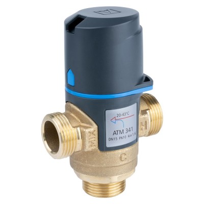 Термостатический смесительный клапан Afriso ATM 341 3/4"НР (20-43°С) арт. 12 341 10 - гарантия до 5 лет фото 1 Термостатический смесительный клапан Afriso ATM 341 3/4"НР (20-43°С) арт. 12 341 10 фото 1