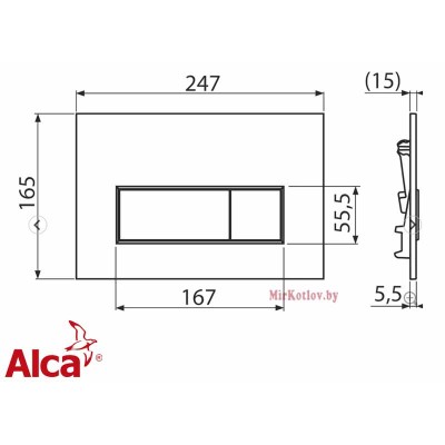 Комплект инсталляции для унитаза Alcaplast AM101/1120 с кнопкой M570 фото 4