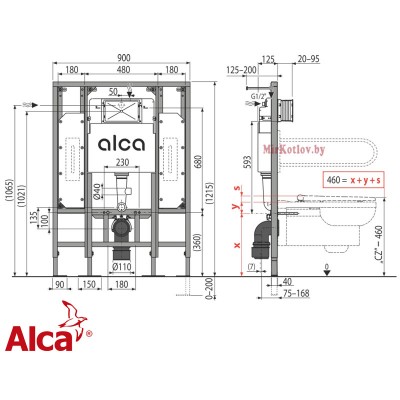 Инсталляция ALCAPLAST AM101/1300H Sadroмodul фото 1