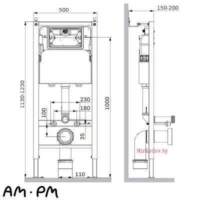 Инсталляция для подвесного унитаза AM.PM I012709 фото 3