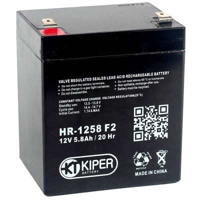 Купить Аккумуляторная батарея Kiper HR-1258 F2 12V/5.8Ah в магазине Mirkotlov.by (Мир Котлов) - отличное качество. Купить Аккумуляторная батарея Kiper HR-1258 F2 12V/5.8Ah