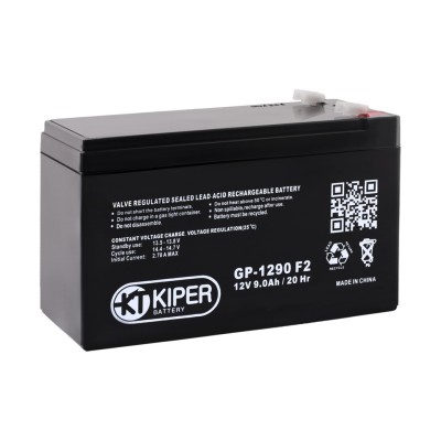 Купить Аккумуляторная батарея Kiper GP-1290 F2 12V/9Ah в магазине Mirkotlov.by (Мир Котлов) - отличное качество. Купить Аккумуляторная батарея Kiper GP-1290 F2 12V/9Ah