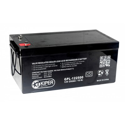 Купить Аккумуляторная батарея Kiper GPL-122500 12V/250Ah в магазине Mirkotlov.by (Мир Котлов) - отличное качество. Купить Аккумуляторная батарея Kiper GPL-122500 12V/250Ah