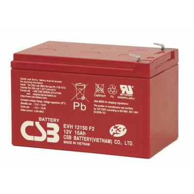 Аккумуляторная батарея CSB EVH 12150 12V/15Ah - гарантия до 5 лет фото 1 Аккумуляторная батарея CSB EVH 12150 12V/15Ah фото 1