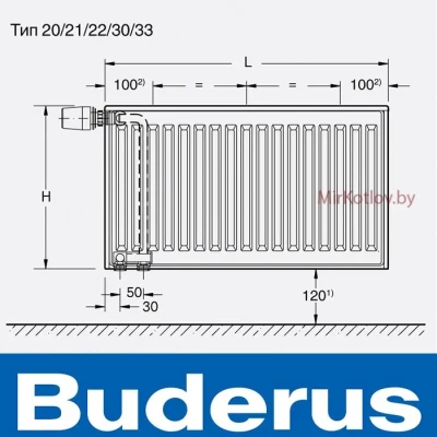 Радиатор стальной Buderus VK-Profil тип 22 500x900 Радиатор стальной Buderus VK-Profil тип 22 500x900