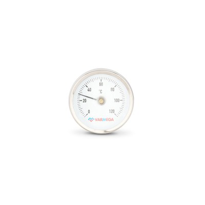 Купить Термометр биметаллический накладной Varmega VMMT05-805000, диаметр 80 мм в магазине Mirkotlov.by (Мир Котлов) - отличное качество. Купить Термометр биметаллический накладной Varmega VMMT05-805000, диаметр 80 мм