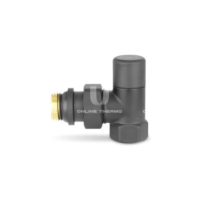 Радиаторный клапан ручной регулировки Varmega VMDV01-210404, 1/2" ВР-НР, угловой, черный Радиаторный клапан ручной регулировки Varmega VMDV01-210404, 1/2" ВР-НР, угловой, черный