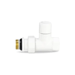 Запорный радиаторный клапан Varmega VMDV04-110404, 1/2" ВР-НР, прямой, белый