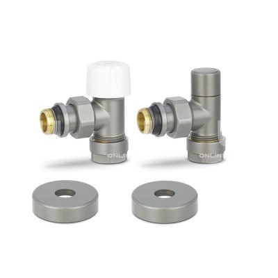 Комплект термостатический с запорным клапаном Varmega №1 VMDV10-310415, 1/2" x 3/4"EK ВР-НР, угловой, серый Комплект термостатический с запорным клапаном Varmega №1 VMDV10-310415, 1/2" x 3/4"EK ВР-НР, угловой, серый