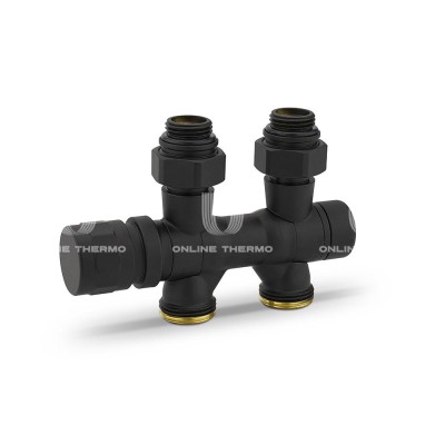 Узел нижнего подключения Varmega VMDV25-200415, 1/2"х3/4"EK, универсальный, черный Узел нижнего подключения Varmega VMDV25-200415, 1/2"х3/4"EK, универсальный, черный
