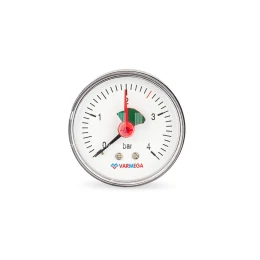 Манометр аксиальный Varmega VMMT09-630402, диаметр 63 мм, 4 бар, 1/4", с индикатором предела
