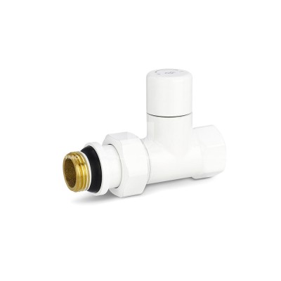 Радиаторный клапан ручной регулировки Varmega VMDV02-110404, 1/2" ВР-НР, прямой, белый Радиаторный клапан ручной регулировки Varmega VMDV02-110404, 1/2" ВР-НР, прямой, белый