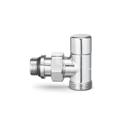 Запорный радиаторный клапан Varmega VMDV03-410415, 1/2"×3/4"ЕК НР, угловой, хромированный Запорный радиаторный клапан Varmega VMDV03-410415, 1/2"×3/4"ЕК НР, угловой, хромированный