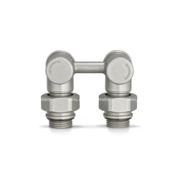 Узел нижнего подключения Varmega VMDV20-300415, 1/2"×3/4"EK НР, угловой, серый Узел нижнего подключения Varmega VMDV20-300415, 1/2"×3/4"EK НР, угловой, серый