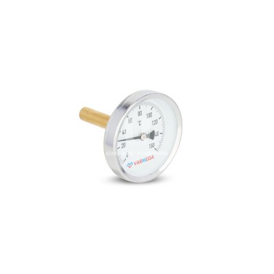 Термометр биметаллический с погружной гильзой Varmega VMMT02-635004, диаметр 63 мм, длина гильзы 50 мм - гарантия до 5 лет фото 2 Термометр биметаллический с погружной гильзой Varmega VMMT02-635004, диаметр 63 мм, длина гильзы 50 мм фото 2