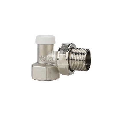 Запорный радиаторный клапан (вентиль) ручной регулировки Varmega VMRV03-N00505, 3/4" ВР-НР, угловой Запорный радиаторный клапан (вентиль) ручной регулировки Varmega VMRV03-N00505, 3/4" ВР-НР, угловой