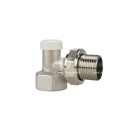 Запорный радиаторный клапан (вентиль) ручной регулировки Varmega VMRV03-N00505, 3/4" ВР-НР, угловой