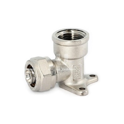 Угольник настенный (водорозетка) Uni-fitt 670N6200, 16х1/2"х16, никелированный, с креплением, компрессионный Угольник настенный (водорозетка) Uni-fitt 670N6200, 16х1/2"х16, никелированный, с креплением, компрессионный