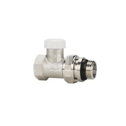 Запорный радиаторный клапан (вентиль) ручной регулировки Varmega VMRV04-N10404, 1/2" ВР-НР, прямой, с самоуплотняющимся полусгоном