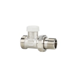 Запорный радиаторный клапан (вентиль) ручной регулировки Varmega VMRV04-N00415, 1/2" x 3/4"EK НР, прямой