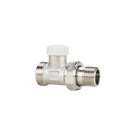 Запорный радиаторный клапан (вентиль) ручной регулировки Varmega VMRV04-N00415, 1/2" x 3/4"EK НР, прямой