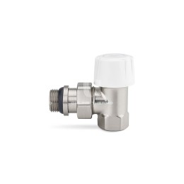 Термостатический клапан (терморегулятор) Varmega VMDV05-510404, 1/2" ВР-НР, угловой, матовый никель