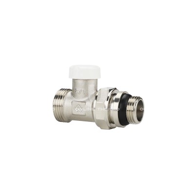 Запорный радиаторный клапан (вентиль) ручной регулировки Varmega VMRV04-N10415, 1/2" x 3/4"EK НР, прямой, с самоуплотняющимся полусгоном