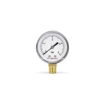 Купить Манометр радиальный Varmega VMMT10-500402, диаметр 50 мм, 4 бар, 1/4" 