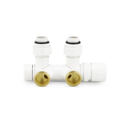 Узел нижнего подключения Varmega VMDV25-100415, 1/2"х3/4"EK, универсальный, белый Узел нижнего подключения Varmega VMDV25-100415, 1/2"х3/4"EK, универсальный, белый
