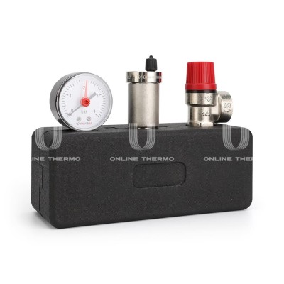 Группа безопасности котла Varmega VMSG05-M306030, 1", 3 бар, сталь, до 50 кВт, с термоизоляцией