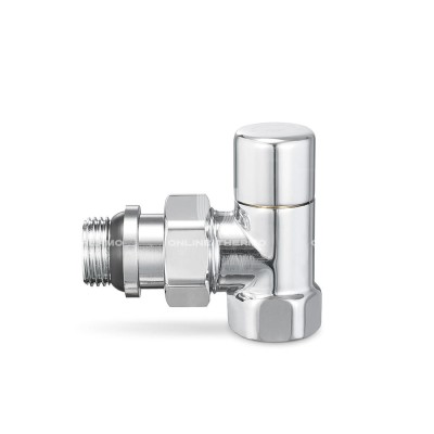 Радиаторный клапан ручной регулировки Varmega VMDV01-410404, 1/2" ВР-НР, угловой, хромированный Радиаторный клапан ручной регулировки Varmega VMDV01-410404, 1/2" ВР-НР, угловой, хромированный