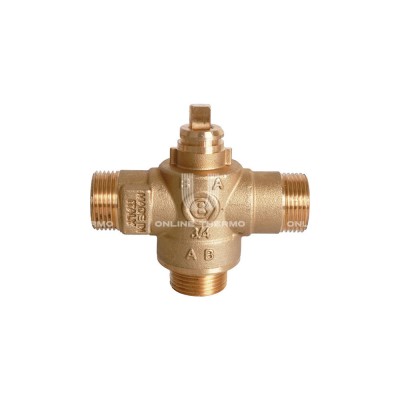 Трехходовой зонный (зональный) клапан Stout SVM-0070-300020 НР 3/4", Kvs 8, с сервоприводом 230V