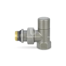 Запорный радиаторный клапан Varmega VMDV03-310404, 1/2" ВР-НР, угловой, серый