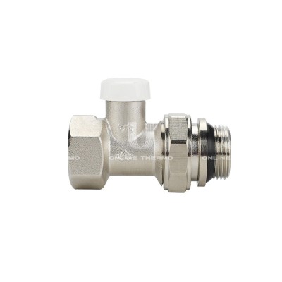 Запорный радиаторный клапан (вентиль) ручной регулировки Varmega VMRV04-N10505, 3/4" ВР-НР, прямой, с самоуплотняющимся полусгоном