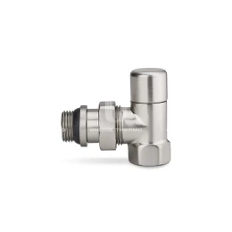 Запорный радиаторный клапан Varmega VMDV03-510404, 1/2" ВР-НР, угловой, матовый никель