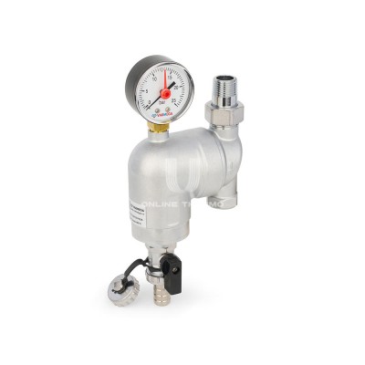 Cетчатый промывной поворотный фильтр Varmega VMSF03-C25041, 1/2" ВР с разъемным соединением, хромированный - гарантия до 5 лет фото 2 Cетчатый промывной поворотный фильтр Varmega VMSF03-C25041, 1/2" ВР с разъемным соединением, хромированный фото 2