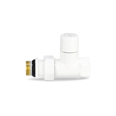 Радиаторный клапан ручной регулировки Varmega VMDV02-110404, 1/2" ВР-НР, прямой, белый Радиаторный клапан ручной регулировки Varmega VMDV02-110404, 1/2" ВР-НР, прямой, белый