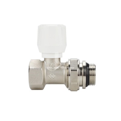 Радиаторный клапан (вентиль) ручной регулировки Varmega VMRV02-N10505, 3/4" ВР-НР, прямой, с самоуплотняющимся полусгоном